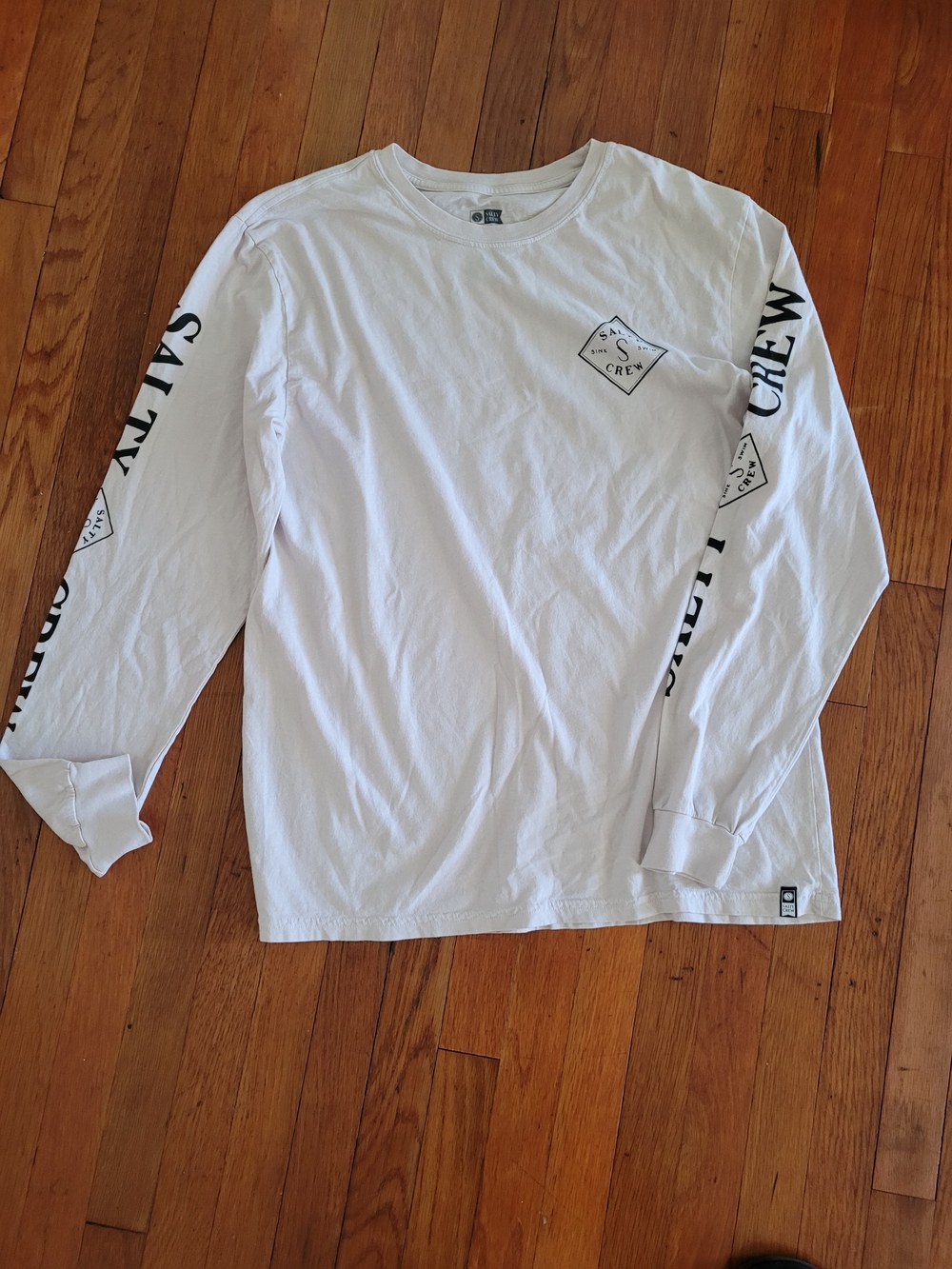 Brand New Womens Salty Crew Tippet Boyfriend Long Sleeve T-shirt Natural Medium